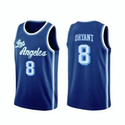 SheShow Men's Los La Lakers Kobe Bryant 8# Blue Basketball Jersey Latin Edition Tops