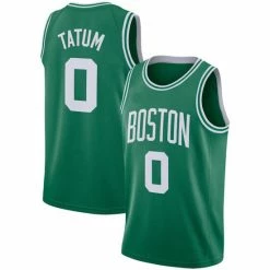SheShow Men's Boston Celtics Jayson Tatum Green Jersey Tops
