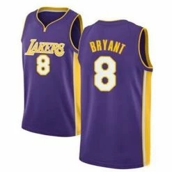 SheShow Mens Los Angeles Lakers Kobe Bryant #8 Swingman Purple Basketball Jersey Tops