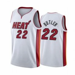 SheShow Men's Miami Heat Jimmy Butler 22 Association Jersey Tops White