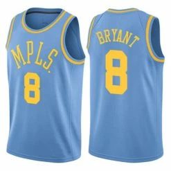 SheShow Men's Los Angeles Lakers Kobe Bryant #8 Basketball Stitched Jersey - Blue Tops