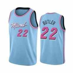 SheShow Men's Miami Heat Jimmy Butler Blue 2019-20 City Edition Jersey Tops