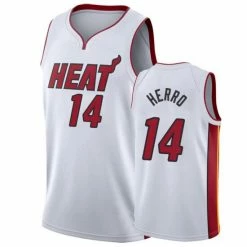 SheShow Men's Miami Heat Tyler Herro 14# Basketball Jersey White Tops