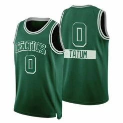 SheShow Men's Boston Celtics Jayson Tatum 2021-22 City Edition Jersey Tops Green