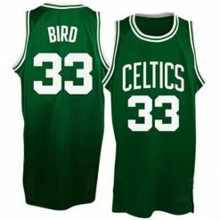 SheShow Men's Boston Celtics #33 Larry Bird Green Throwback Jersey Tops
