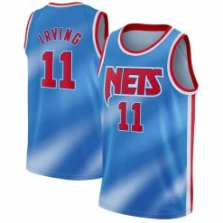 SheShow 2021 Men's Brooklyn Nets Kyrie Irving 11# Basketball Jersey Gradients Tops Blue
