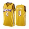 SheShow Men&apos;s Los Angeles Lakers Russell Westbrook #0 Gold City Edition Jersey Tops Yellow