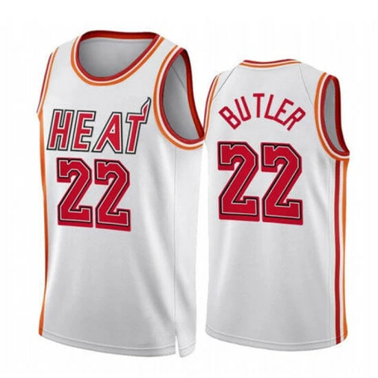 SheShow Mens Miami Heat Jimmy Butler 2022-23 Classic Edition Jersey - White Tops
