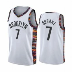 SheShow Men's Brooklyn Nets Kevin Durant White 2019-20 City Jersey Tops