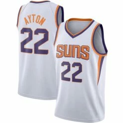 SheShow Men's Phoenix Suns DeAndre Ayton 2019-2020 Jersey - White Tops