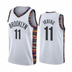 SheShow Men's Brooklyn Nets Kyrie Irving White 2019-20 City Jersey Tops