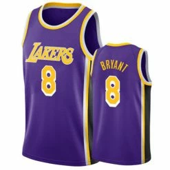 SheShow Men's Los Angeles Lakers Kobe Bryant #8 Icon Edition Purple Jersey Tops