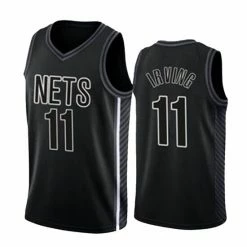 SheShow Mens Brooklyn Nets Kyrie Irving 2022-23 Statement Edition Jersey - Black Tops