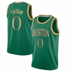 SheShow Men's Boston Celtics Jayson Tatum Kelly Green 2019-20 Finished City Edition Swingman Jersey Tops