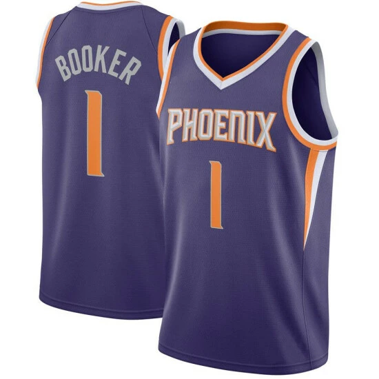 SheShow Men's Phoenix Suns Devin Booker Jersey - Purple Tops