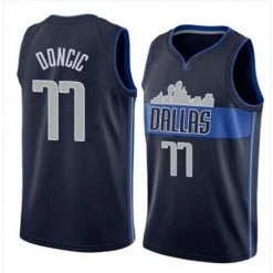 SheShow Men's Dallas Mavericks Luka Doncic Navy Jersey Tops Navy Blue