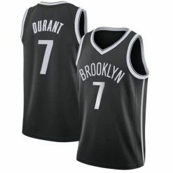 SheShow Men's Brooklyn Nets Kevin Durant 7# 75th Anniversary Jersey Black 2 Tops