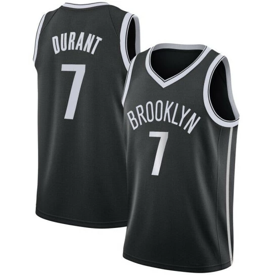 SheShow Men's Brooklyn Nets Kevin Durant 7# 75th Anniversary Jersey Black 2 Tops