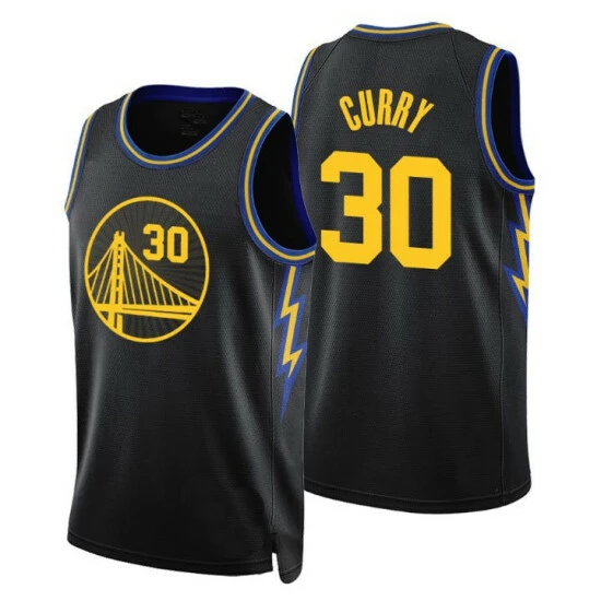 SheShow Men's Golden State Warriors Stephen Curry Basketball Jersey Tops Black