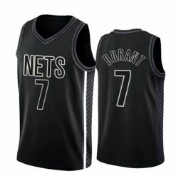 SheShow Mens Brooklyn Nets Kevin Durant 2022-23 Statement Edition Jersey - Black Tops