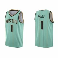 SheShow Mens Charlotte Hornets Lamelo Ball 1# 2022-23 City Edition Jersey Tops Green