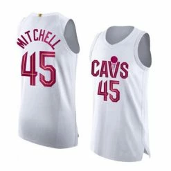 SheShow Mens Cleveland Cavaliers Donovan Mitchell 2022-23 White Association Edition Jersey Tops