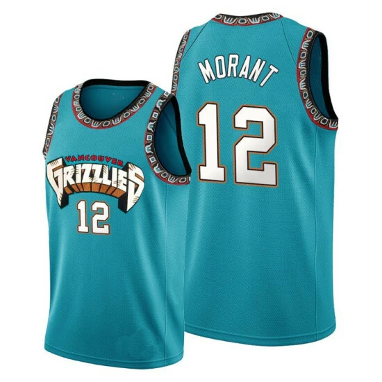 SheShow Men's Memphis Grizzlies 12 Ja Morant Classical Edition Jersey - Green Tops