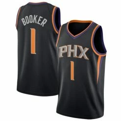 SheShow Men&apos;s Phoenix Suns Devin Booker Jersey Statement Edition - Black Tops