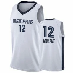 SheShow Men's Memphis Grizzlies Ja Morant White Jersey Tops