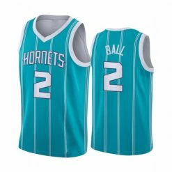 SheShow Men's Charlotte Hornets LaMelo Ball 2# Basketball Jersey - Blue Tops