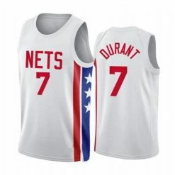 SheShow Mens Brooklyn Nets Kevin Durant 2022-23 Classic Edition Jersey - White Tops