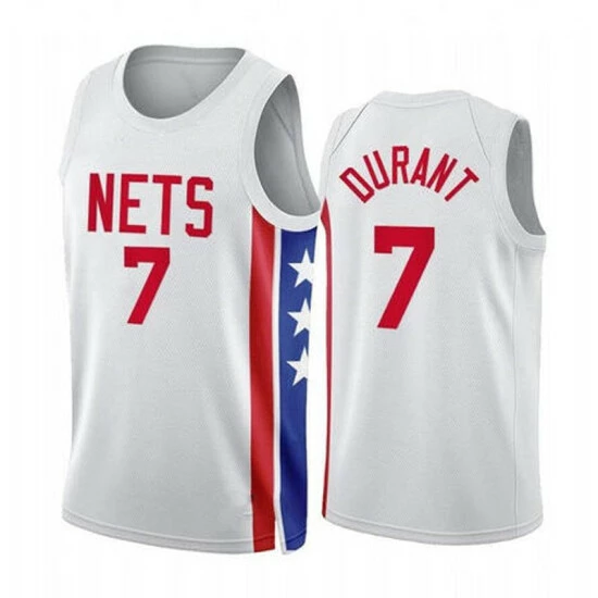 SheShow Mens Brooklyn Nets Kevin Durant 2022-23 Classic Edition Jersey - White Tops