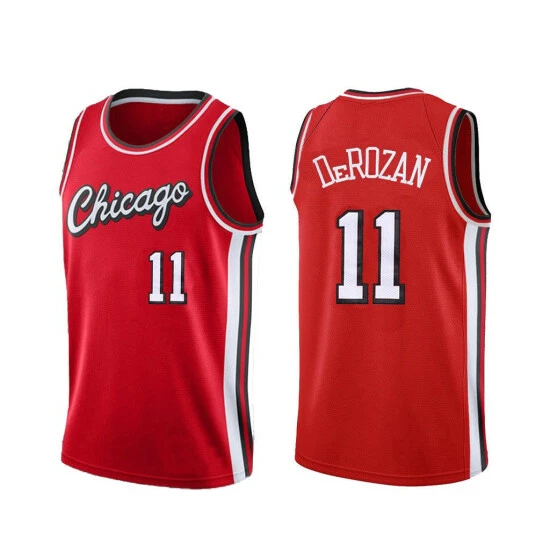 SheShow Men's Chicago Bulls DeMar DeRozan 2021-22 City Edition Jersey - Red Tops