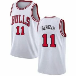 SheShow Mens Chicago Bulls DeMar DeRozan White Association Edition Jersey Tops