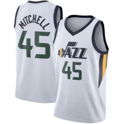 SheShow Men's Utah Jazz Donovan Mitchell White Jersey Tops