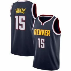 SheShow Men's Denver Nuggets Nikola Jokic Jersey - Navy Tops Navy Blue