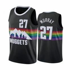 SheShow Men's Jamal Murray Denver Nuggets 2019-20 Finished City Edition Jersey - Black Tops