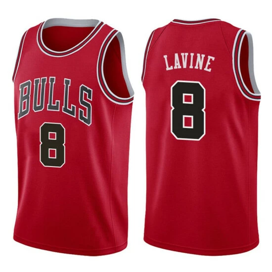 SheShow Men's Chicago Bulls Zach LaVine Jersey - Red Tops