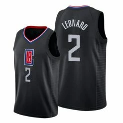 SheShow Men's Los Angeles Clippers Kawhi Leonard Black 2019-2020 Jersey Tops