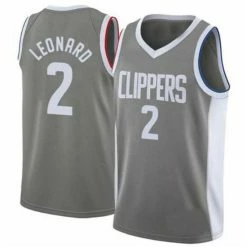 SheShow Mens Los Angeles Clippers Kawhi Leonard 2020-21 Earned Edition Jersey Tops Grey