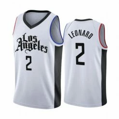 SheShow Men's Los Angeles Clippers Kawhi Leonard White 2019-20 City Edition Jersey Tops