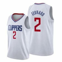 SheShow Men's LA Clippers Kawhi Leonard 2# NBA 75Th Anniversary Jersey Tops White