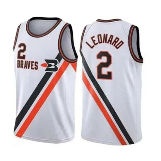 SheShow Men's LA Clippers Kawhi Leonard Hardwood Classics Finished Jersey Tops White