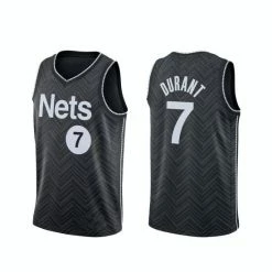 SheShow 2021 Men's Brooklyn Nets Kevin Durant 7# Earned Edition Jersey Tops Black