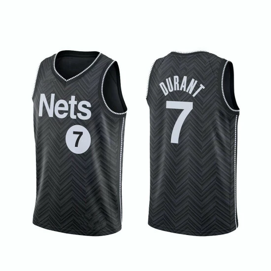 SheShow 2021 Men's Brooklyn Nets Kevin Durant 7# Earned Edition Jersey Tops Black