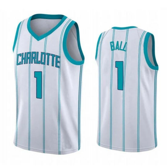 SheShow Mens Charlotte Hornets LaMelo Ball 1# 2022-23 White Association Edition Jersey Tops
