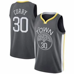 SheShow Men's Golden State Warriors Stephen Curry Black Jersey Statement Edition Tops