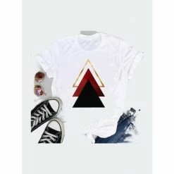 SheShow Women Tees Striped Lovely 90s Fashion Short Sleeve Tshirts Tops White/black