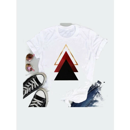 SheShow Women Tees Striped Lovely 90s Fashion Short Sleeve Tshirts Tops White/black