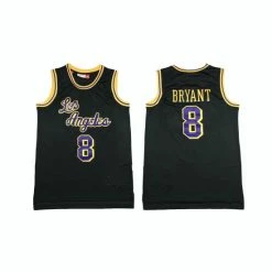 SheShow Men's Los La Lakers Kobe Bryant 8# Black Basketball Jersey Latin Edition Tops